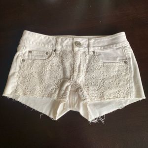 White Lace Shorts